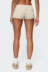 Kodi Striped Fold Over Shorts