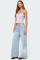 Leela Scrunch Striped Tank Top