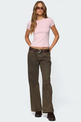 Daphney Ribbed T Shirt