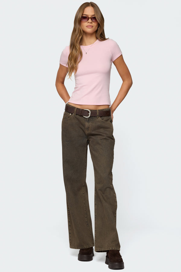 Daphney Ribbed T Shirt