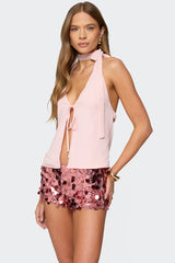 Rivere Split Front Halter Top