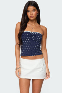Built In Bra Polka Dot Top