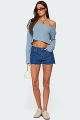 Cropped Off Shoulder Top