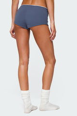 Isela Contrast Pointelle Shorts