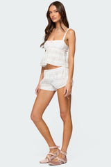 Mina Backless Eyelet Babydoll Top