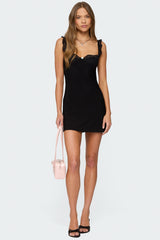 Rosine Lacey Cupped Mesh Mini Dress