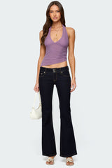 Rhett Asymmetric Hem Halter Top