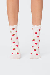 Strawberry Frill Socks