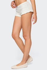 Avalon Dotted Pointelle Ruffle Shorts