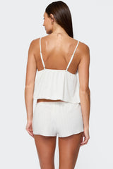 Linny Split Front Pointelle Top