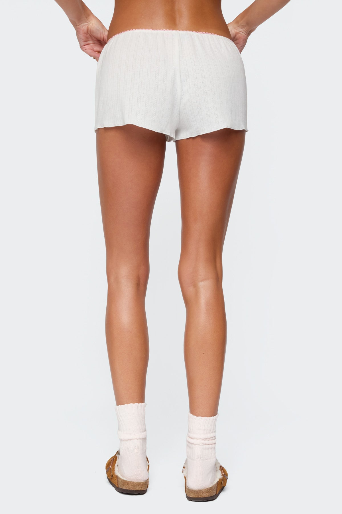 Linny Contrast Pointelle Shorts