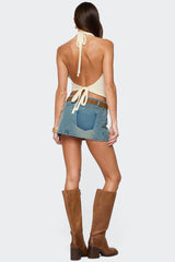 Bowiee Denim Mini Skirt