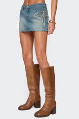 Bowiee Denim Mini Skirt