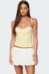Linnea Layered Contrast Lacey Bra Top