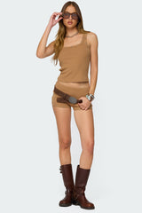 Hasel Grommet Ribbed Shorts