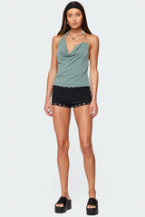 Rhia Cowl Neck Halter Top