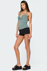 Rhia Cowl Neck Halter Top