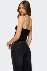 Contrast Peekaboo Corset