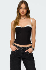 Contrast Peekaboo Corset