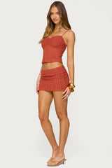 Josephina Textured Floral Mini Skirt