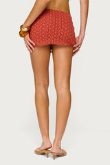 Josephina Textured Floral Mini Skirt