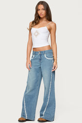 Alisha Lacey Low Rise Baggy Jeans