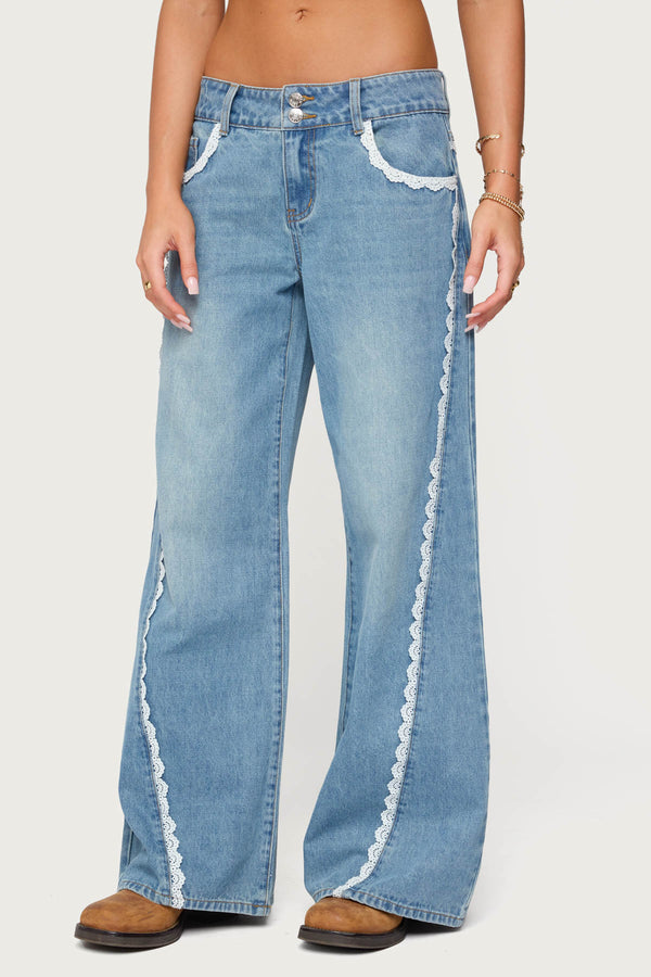 Alisha Lacey Low Rise Baggy Jeans