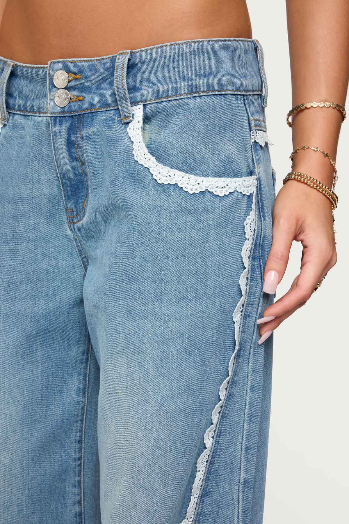 Alisha Lacey Low Rise Baggy Jeans