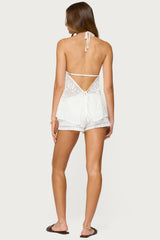 Arlie Floral Texured Sheer Halter Top