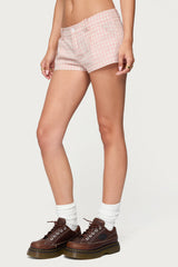 Monty Plaid Micro Shorts