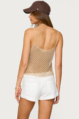 Florenza Open Crochet Tank Top