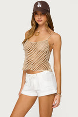 Florenza Open Crochet Tank Top