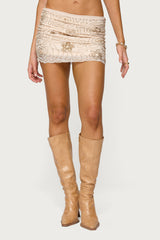Astrid Beaded Mini Skirt