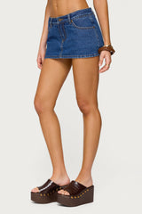 Camelia Denim Mini Skort