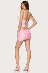 Wynne Chiffon Ruffle Corset