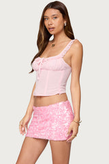 Wynne Chiffon Ruffle Corset