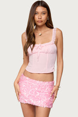 Wynne Chiffon Ruffle Corset