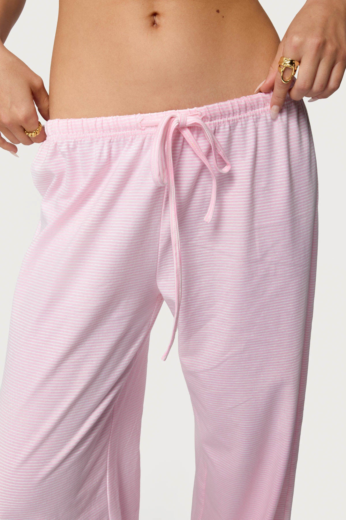 Petite Olivia Striped Loose Fit Pants