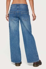 Abel Layered Look Low Rise Baggy Jeans