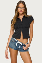 Juney Pinstripe Tailored Button Up Shirt