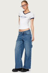 Petite Carpenter Low Rise Baggy Jeans
