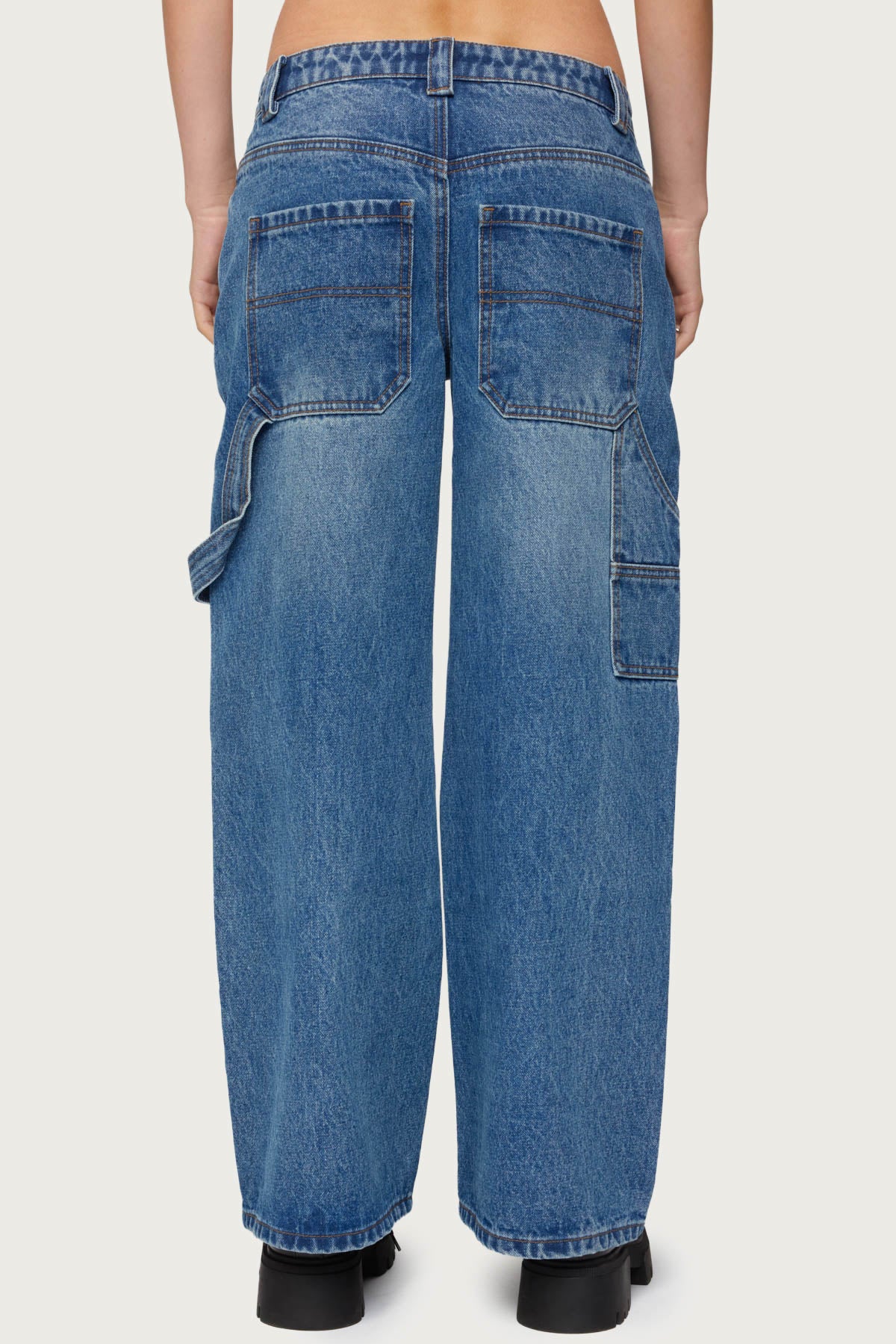 Petite Carpenter Low Rise Baggy Jeans