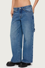 Petite Carpenter Low Rise Baggy Jeans