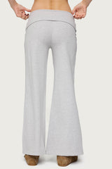Petite Wide Leg Fold Over Pants