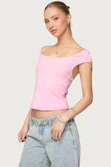 Mikkey Cut Out Off Shoulder Top