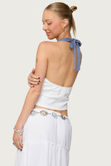 Janna Color Block Halter Top