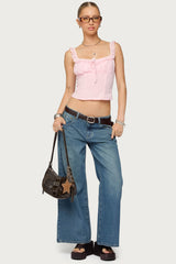 Petite Vyxen Vintage Washed Low Rise Baggy Jeans