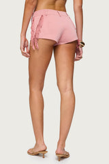 Sapir Fringe Faux Suede Shorts