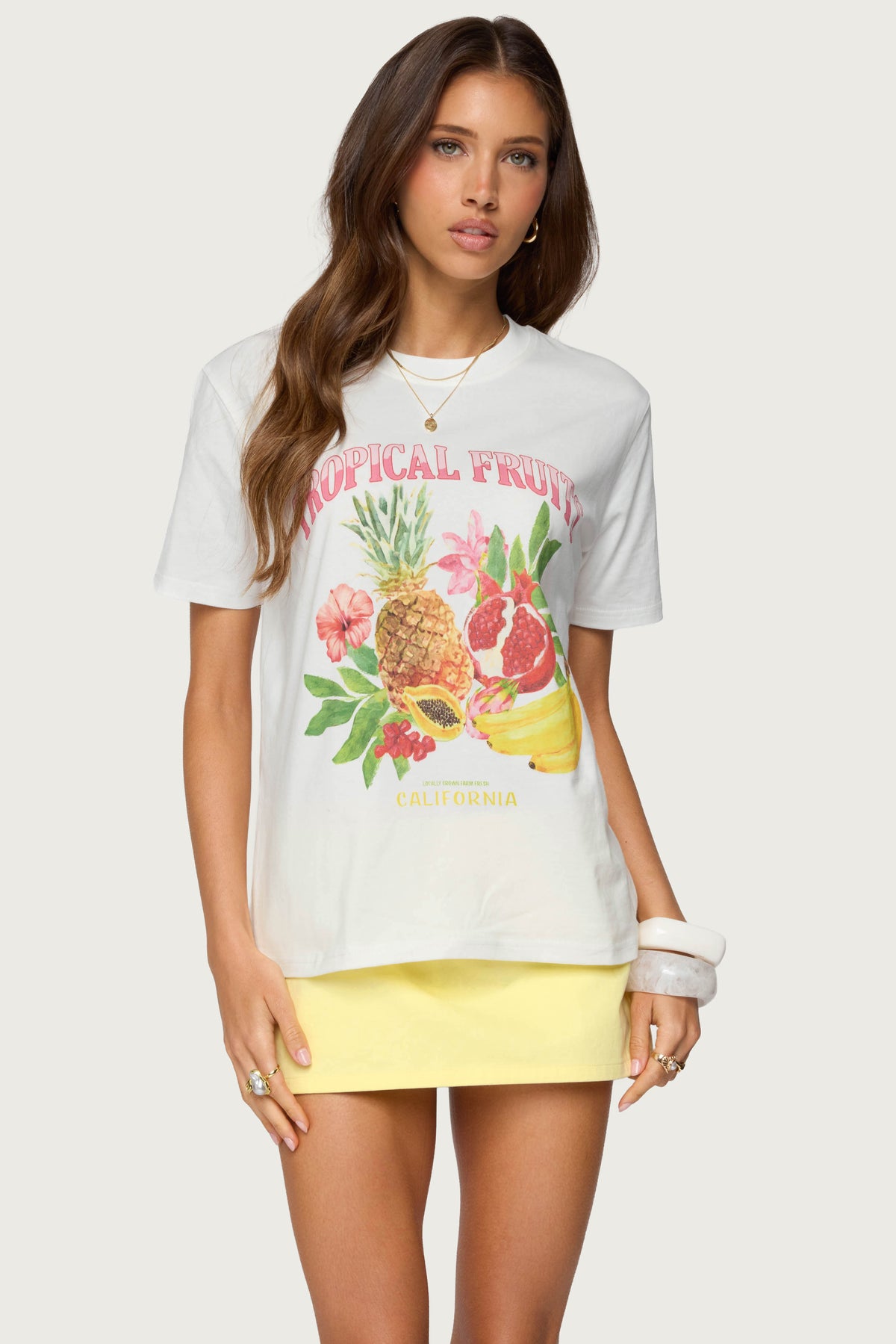Tropical Fruits Graphic T Shirt