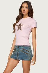 Narla Leopard Star T Shirt